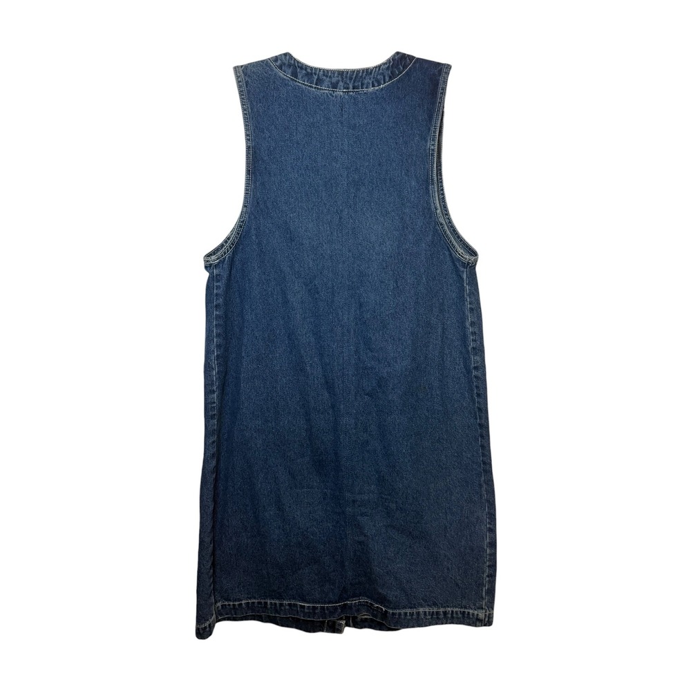 Vintage NorthWest Blue Floral Embroidered Denim Button Front Dress Blue Sz S/M - Picture 5 of 8